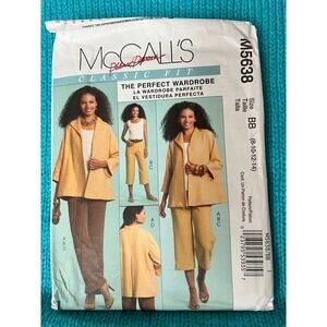 McCalls 5638 Sewing pattern jacket top pants size 8 10 12 14